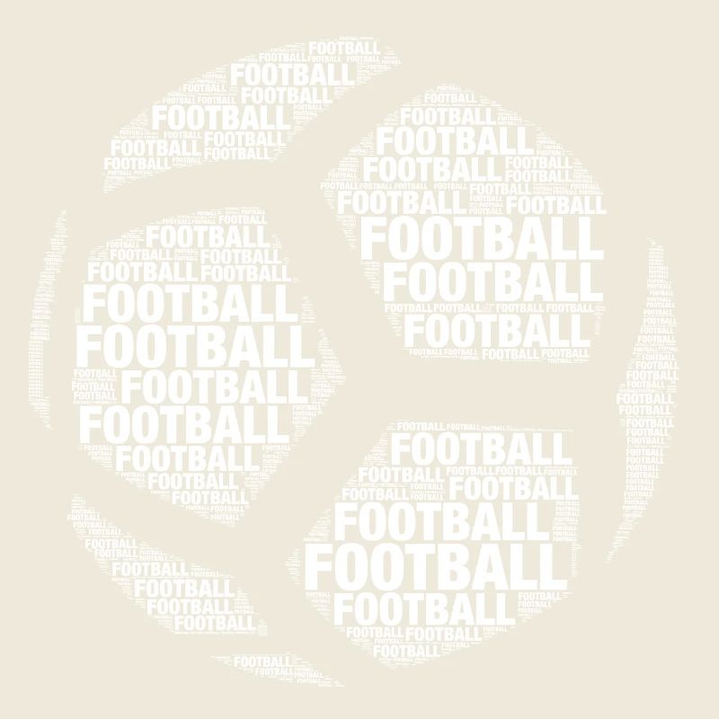 Conception du mot du ballon de football - Blanc