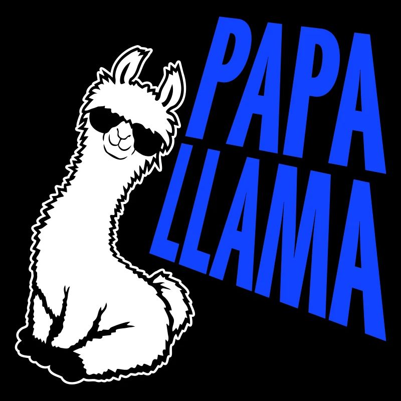 Papa Lama Cool Sonnenbrille Sitzend Lustig Tier