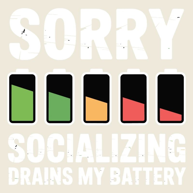 Joke about sociable, exhausted introverts