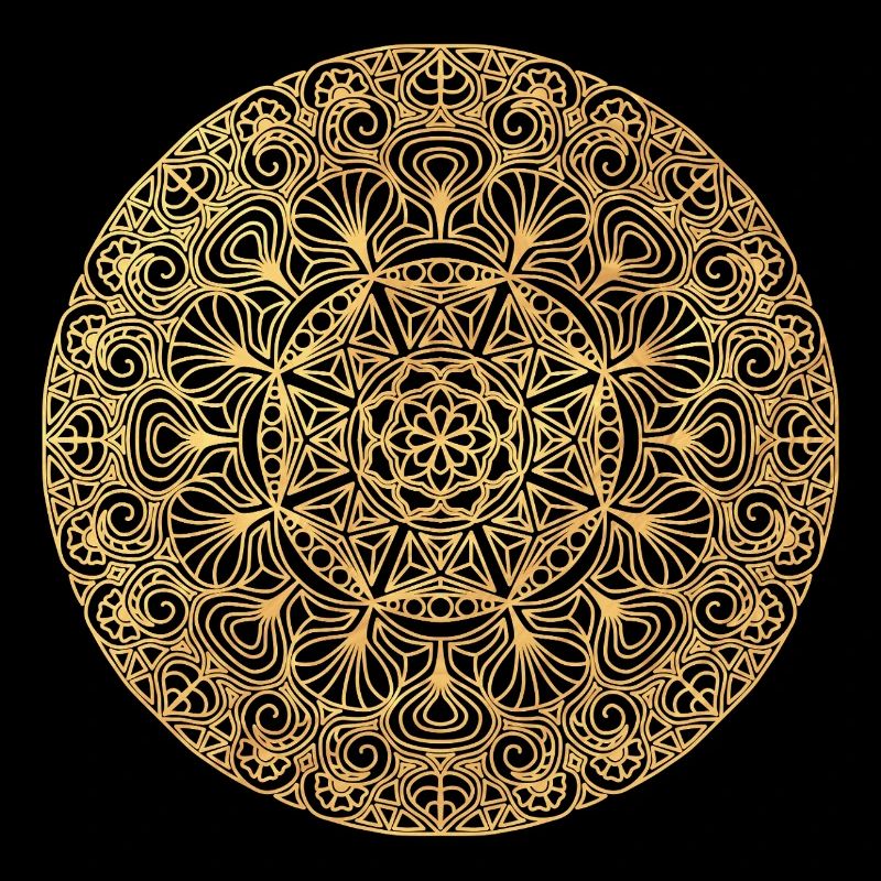 Art Nouveau Mandala - gold