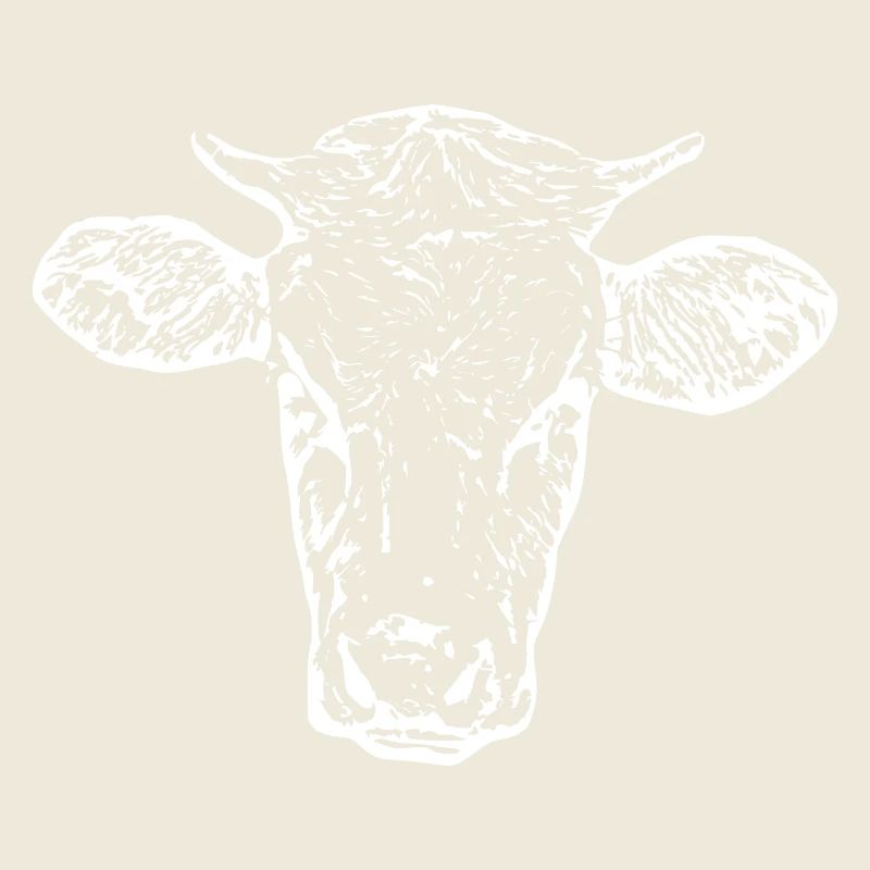 funny cow cow head white gift farmer