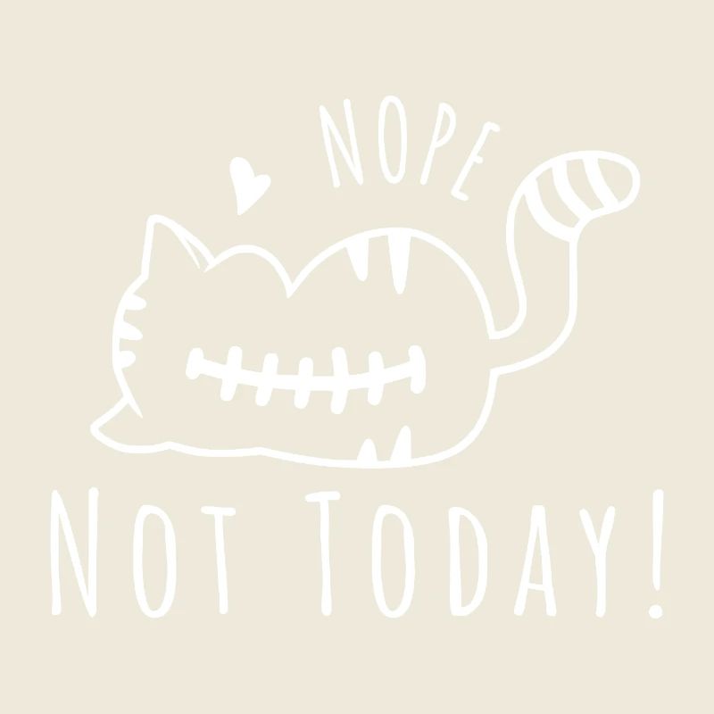 nope not today cute cat schlafend