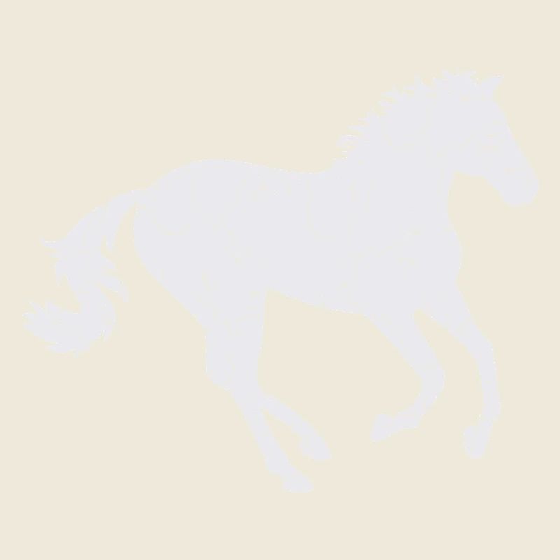 White horse galloping