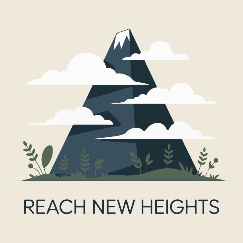 Reach New Heights Mountain Grafik
