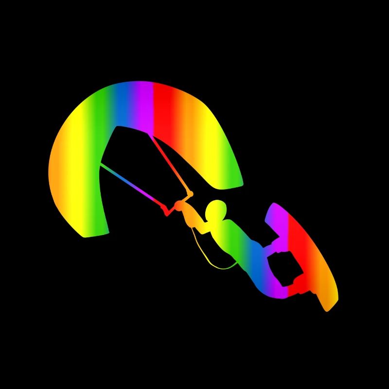 Bunter Kitesurfing Regenbogen