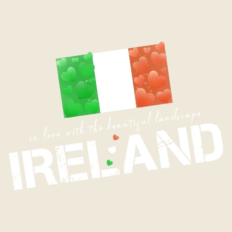 Ireland flag hearts