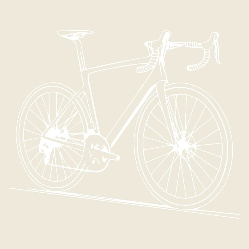 Minimalistisches Fahrrad-Line-Art-Design
