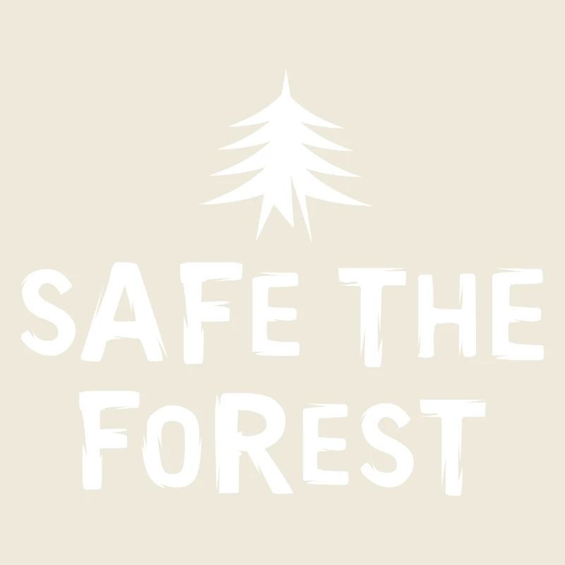 safe the forest - Baum minimal Logo Illustration