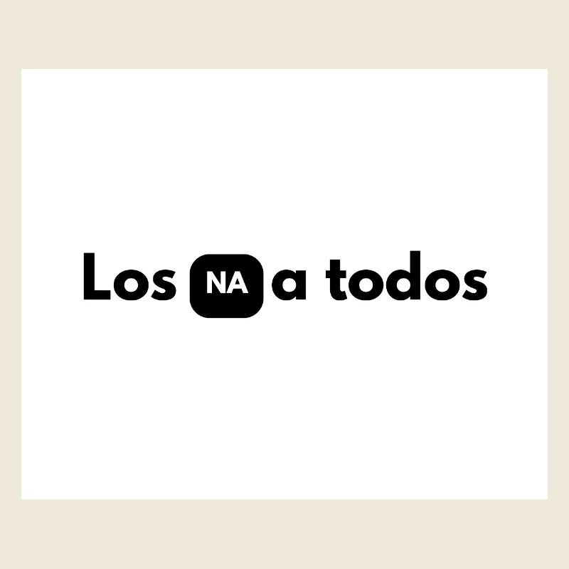 NA in black box between letters