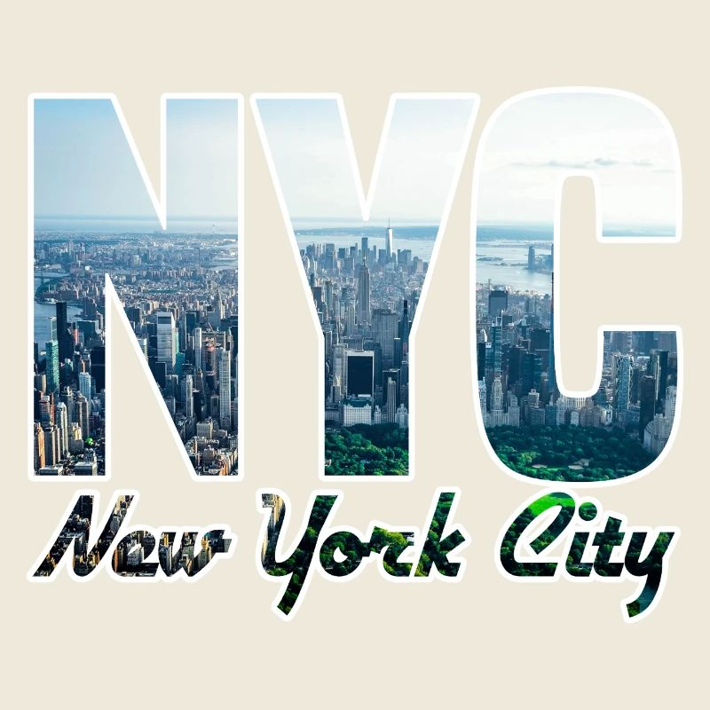 NYC Skyline Block Letters