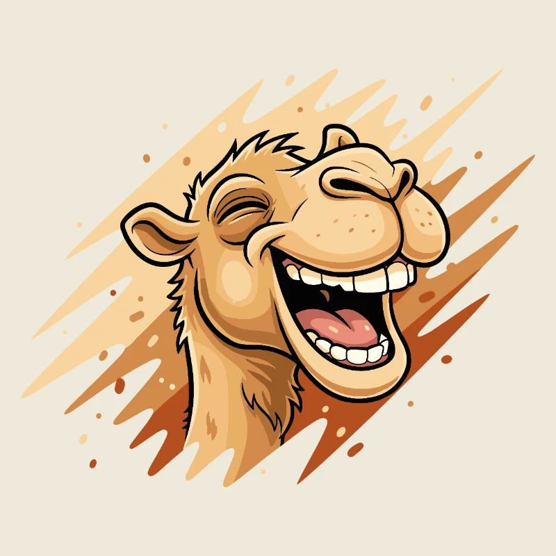 Laughing Camel Cartoon