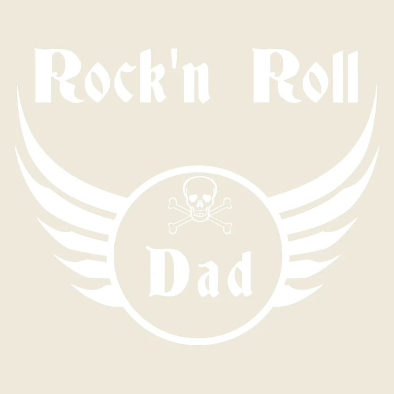 Papa Rock and Roll Ailes de Crâne Blanc