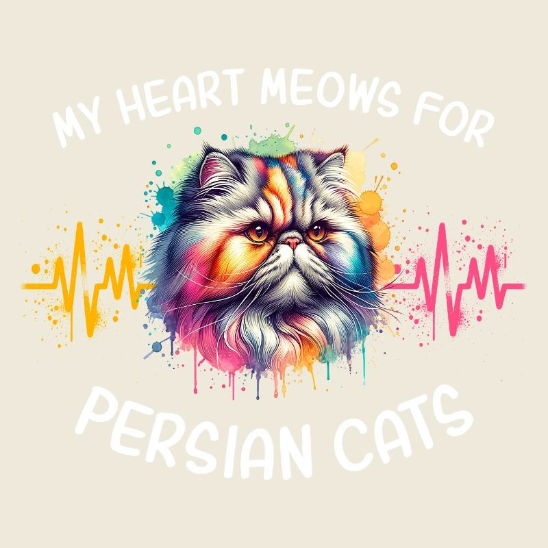 Persian Cat Heartline