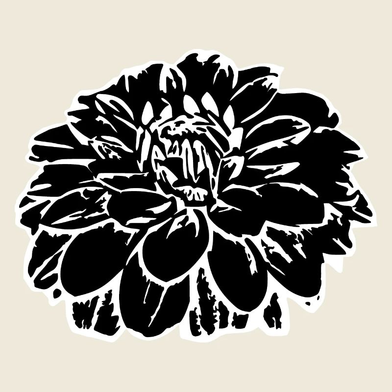 Blume schwarz Blumen schwarz Blüte graphic florals