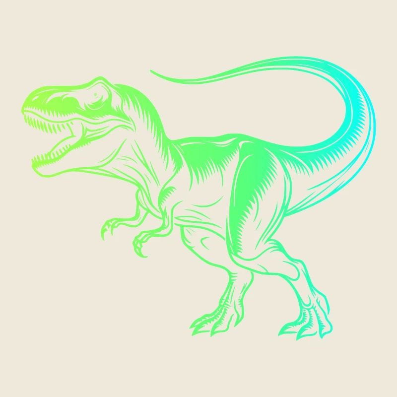 Dinosaur Tyrannosaurus Rex, Blue Green T-Rex