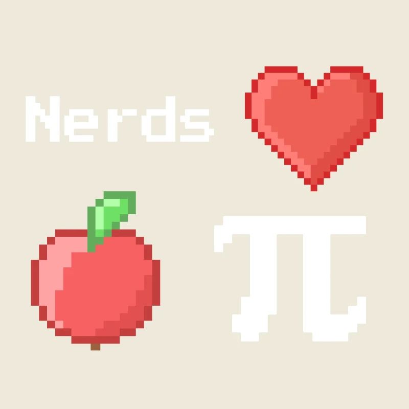 Les nerds adorent Apple Pi Pi Pi Dictons Math Pixel
