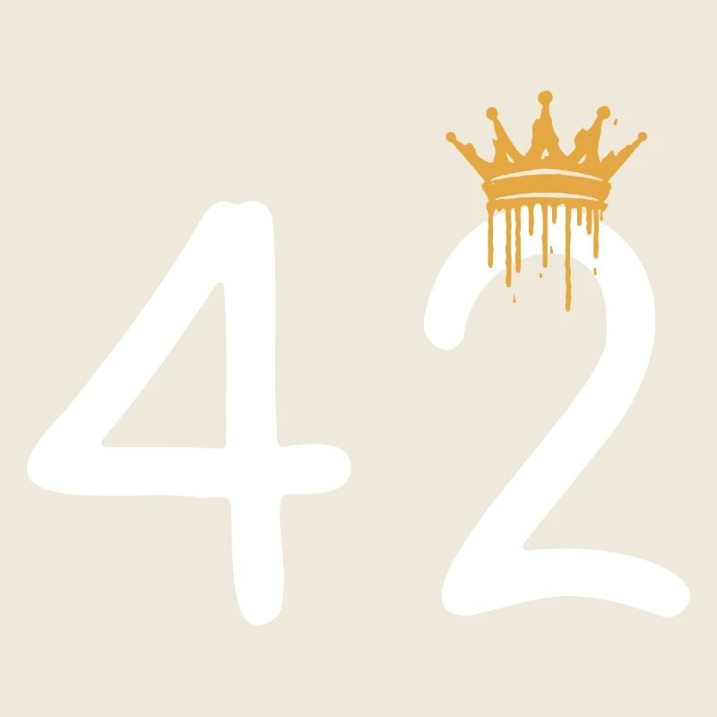 Graffiti number 42 with crown