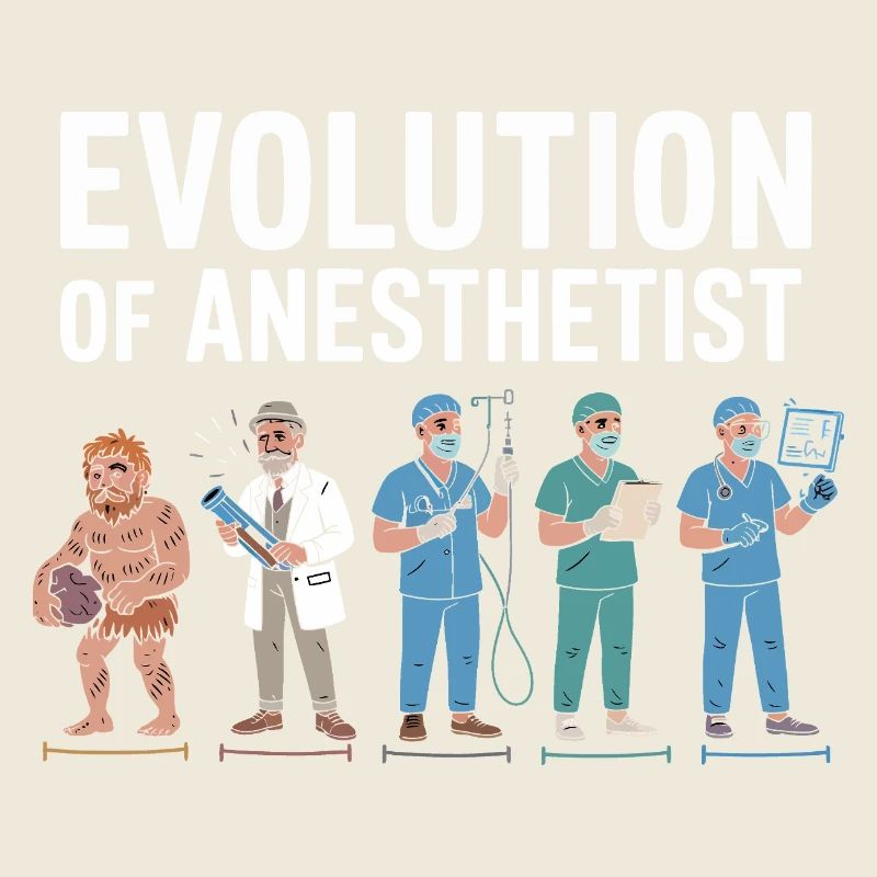 Evolution der Anästhesisten Illustration