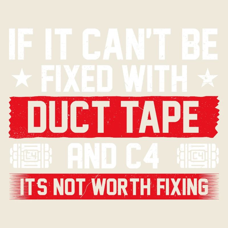 Ruban adhésif et C4 Fix It Citation du génie de combat
