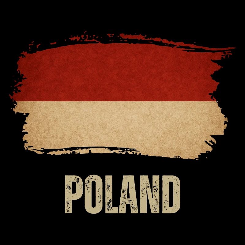Grunge-Flagge Polens, stolzer Polnischer