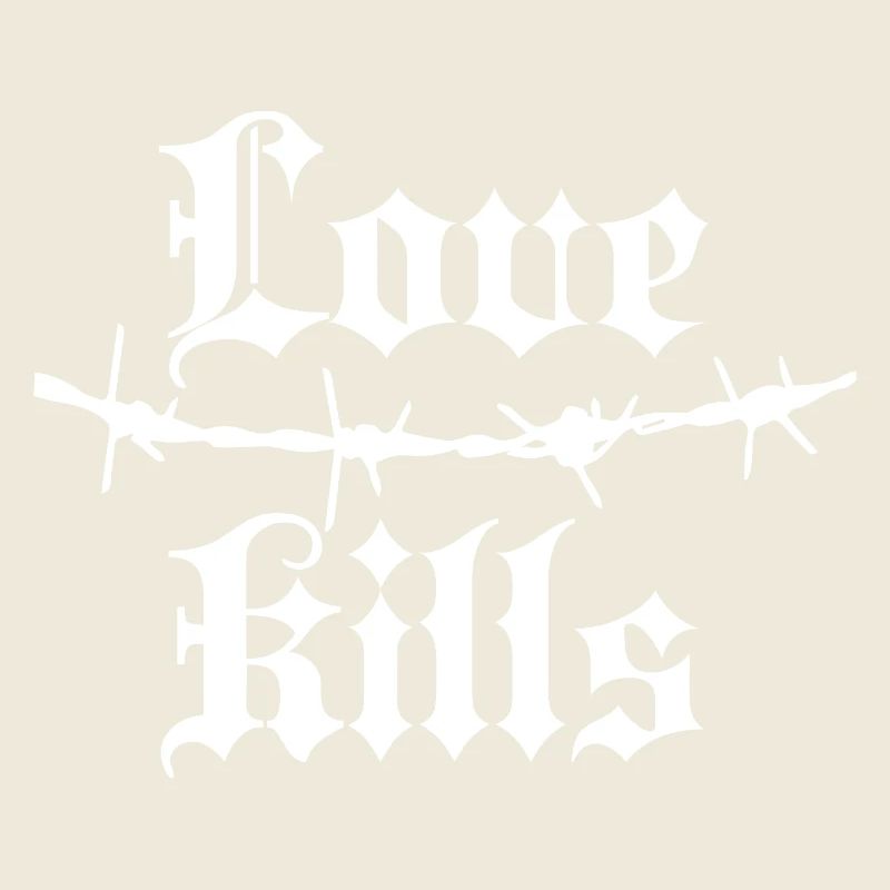 Gotische Stacheldrahttypografie