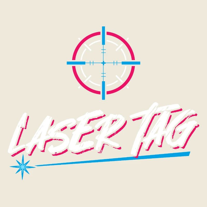 Design de jeu néon rétro laser tag