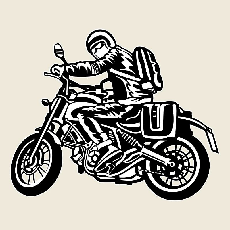Motorcycle Touring / Motorcycle 01_schwarz white