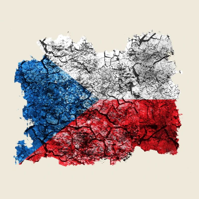 République Tchèque Drapeau Vintage