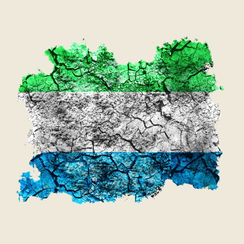 Sierra Leone Drapeau Vintage