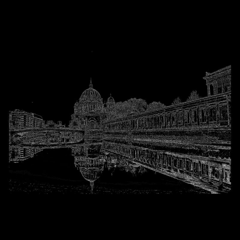 Bridge Berlin pencil drawing