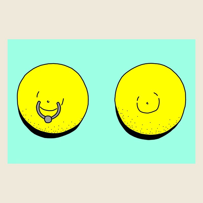 zitrone piercing tuerkis