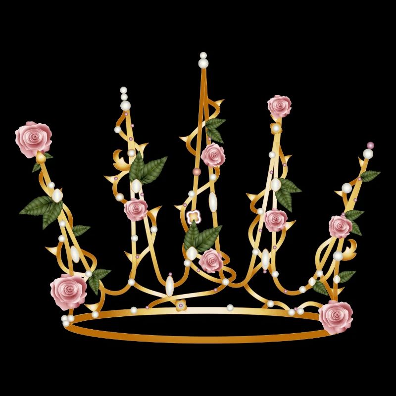 délicate couronne de la Belle au bois dormant faite de pétales de rose et de feuilles