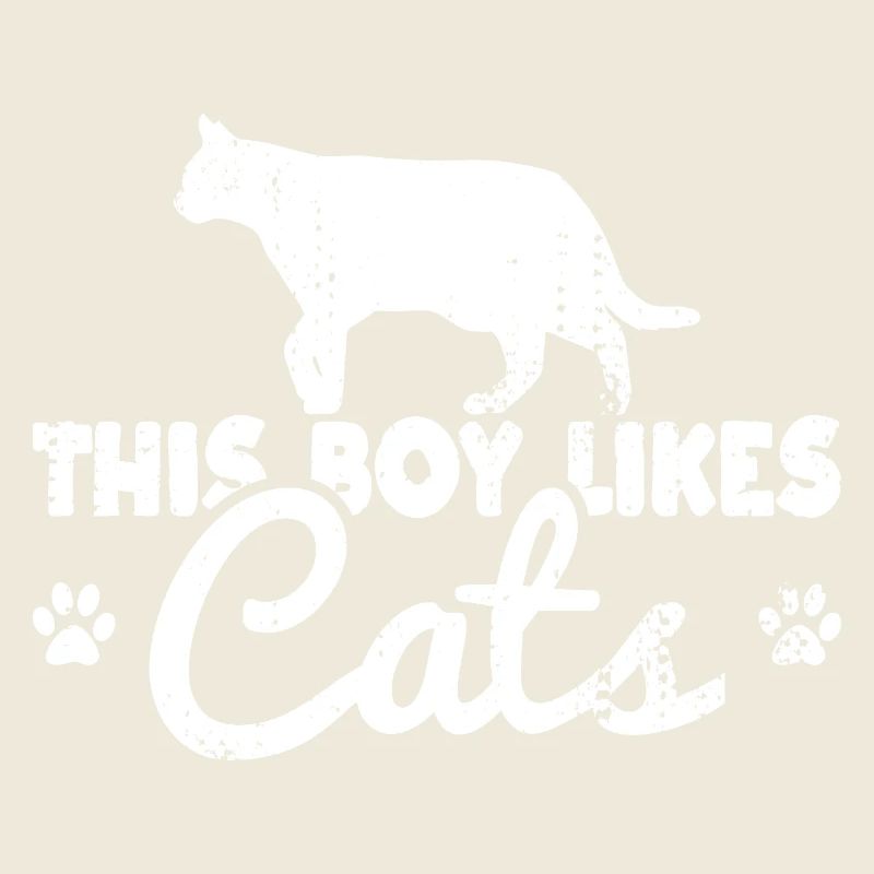 This boy likes cats