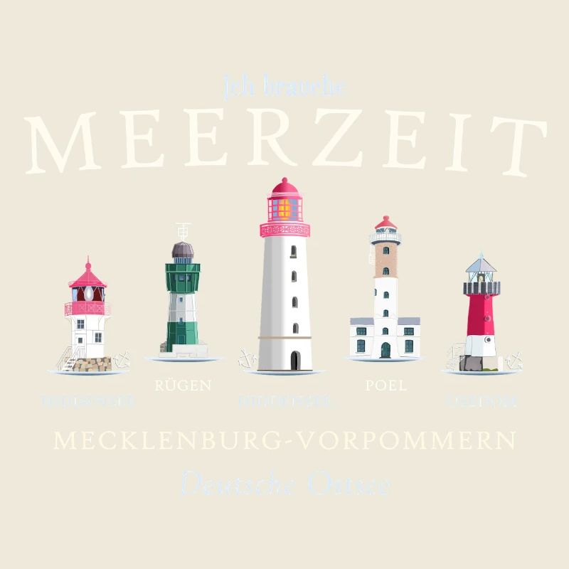 Rügen, Poel, Usedom, Hiddensee Hand Drawing