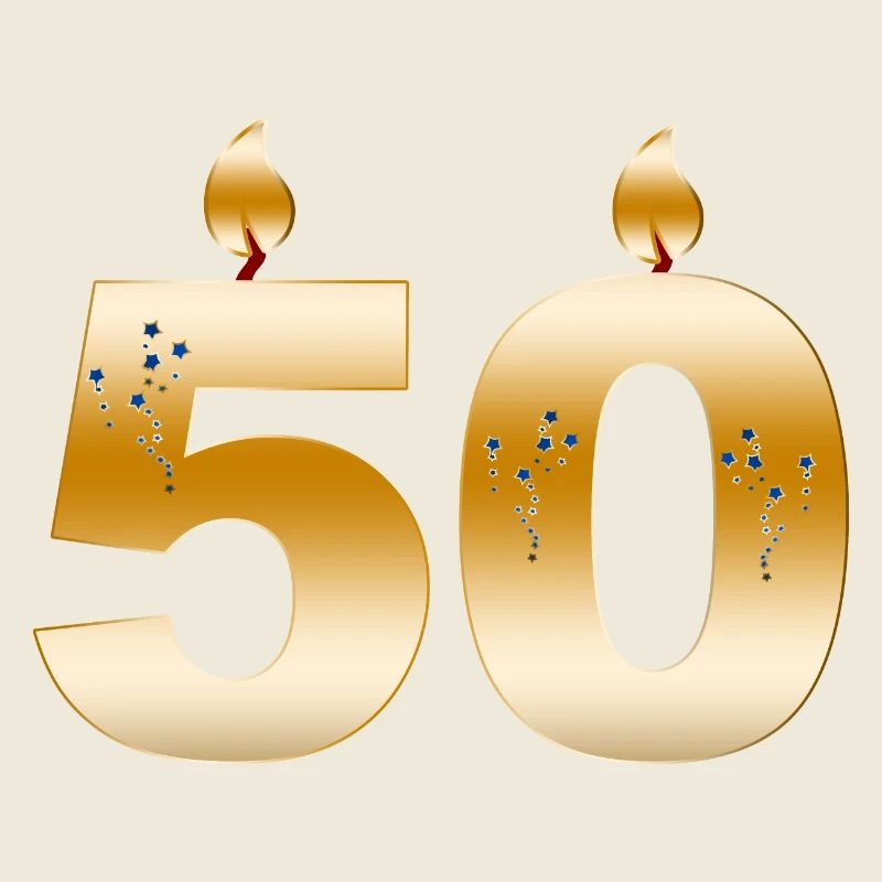 Golden50 Bougies d’anniversaire Design