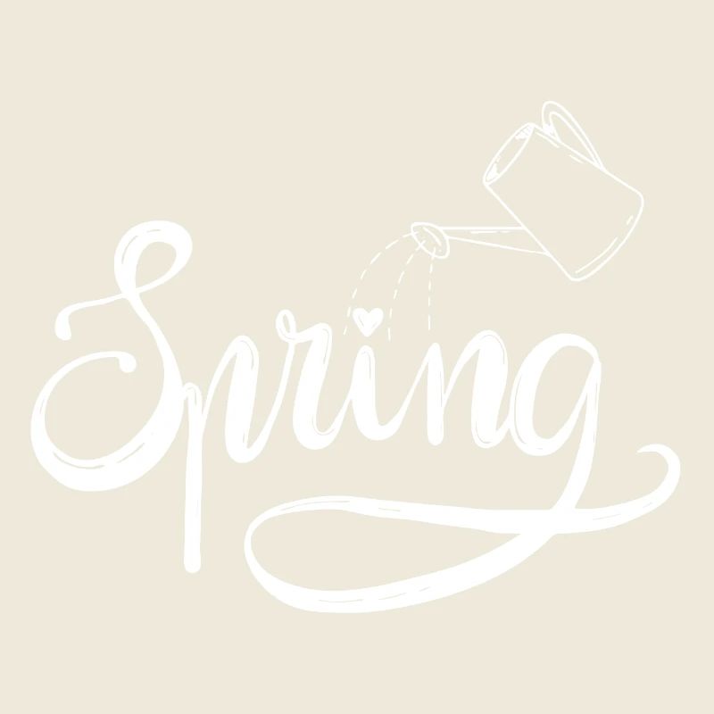 Spring Spring Beginning Garden Watering Lettering
