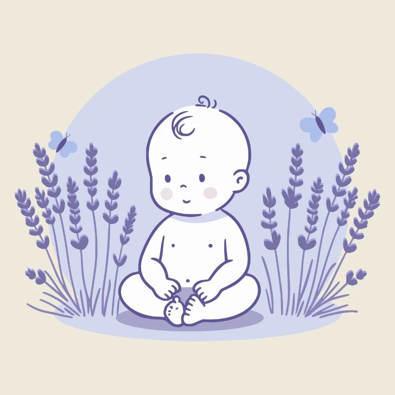 Bébé en lavande