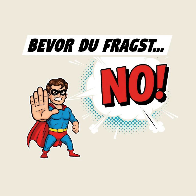 Superheldischer Warnhinweis Comic Design