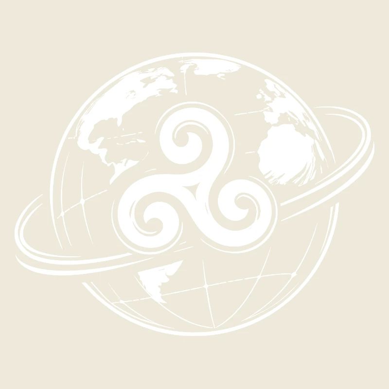 Breton Triskel Globe Celtic Brittany