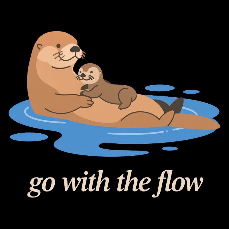 Otter-Duo geht mit dem Strom