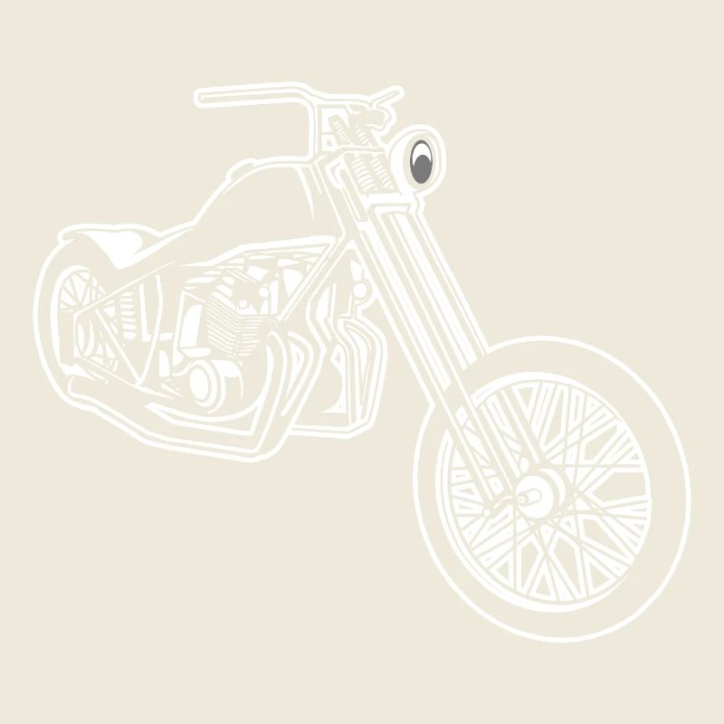 Chopper / Bobber Motorcycle 01_white