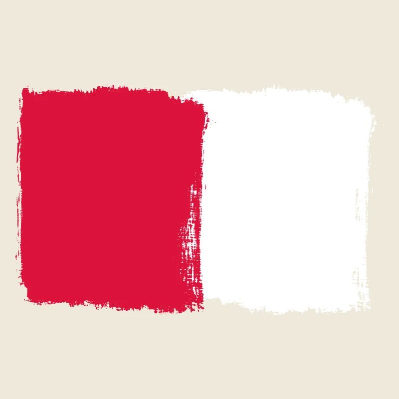 Rouge et blanc aspect usé