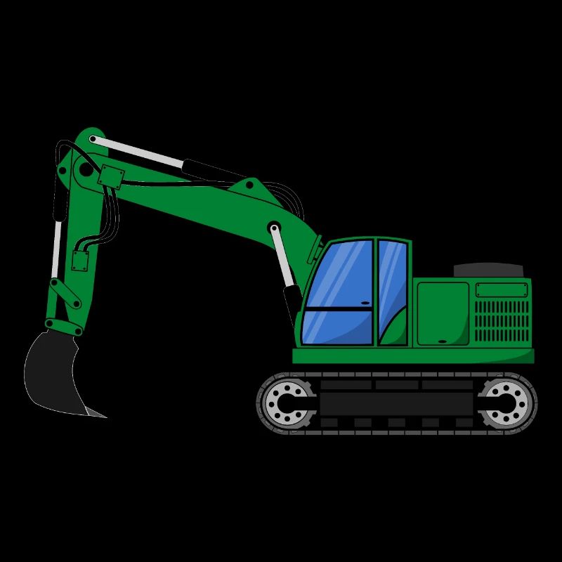 Bagger Baggerfahrzeug grün