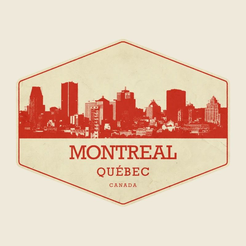 Montreal Skyline Retro Seal
