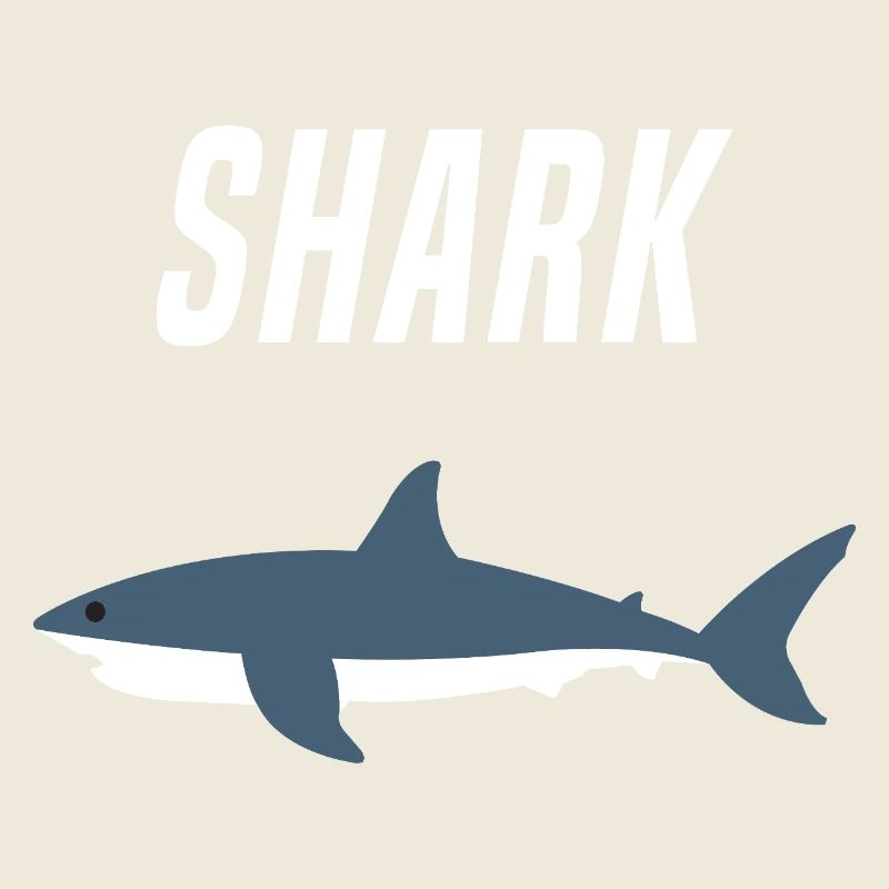 Nautic Design Shark Silhouette Bold Typography