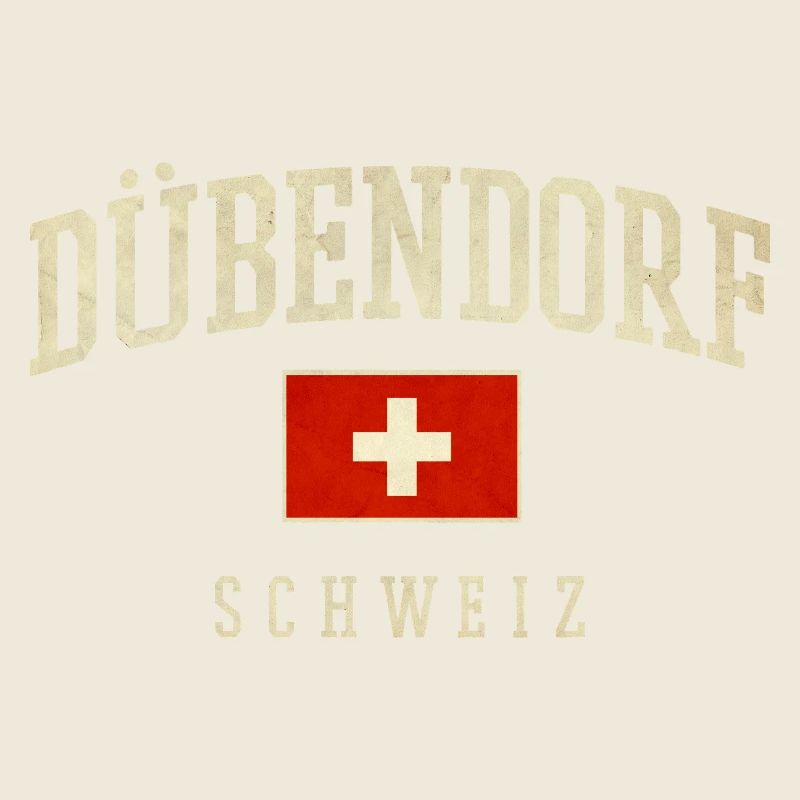Dübendorf Schweiz Design mit Flagge