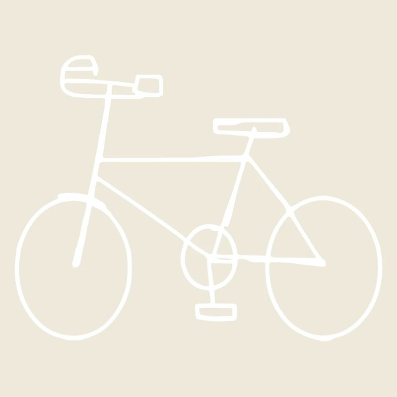 Vélo blanc dessiné à la main