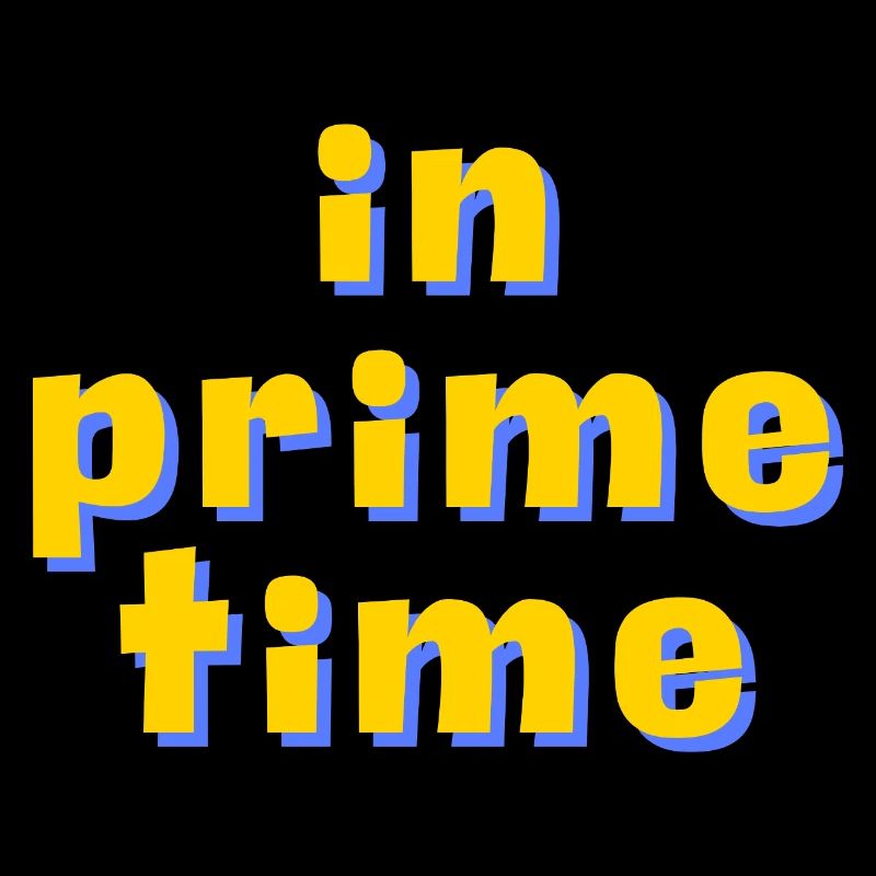 In Prime Time Retro 3D Typografie