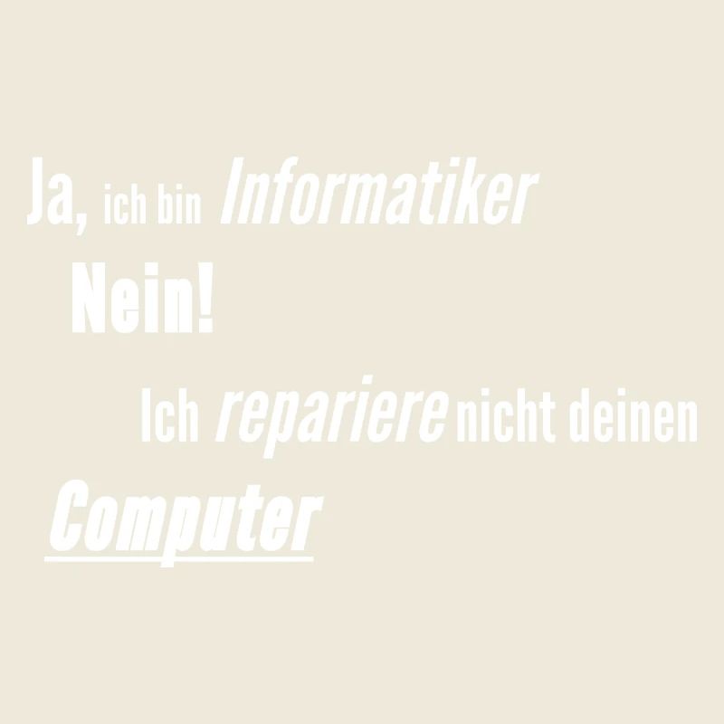 Informatiker Computer kaputt