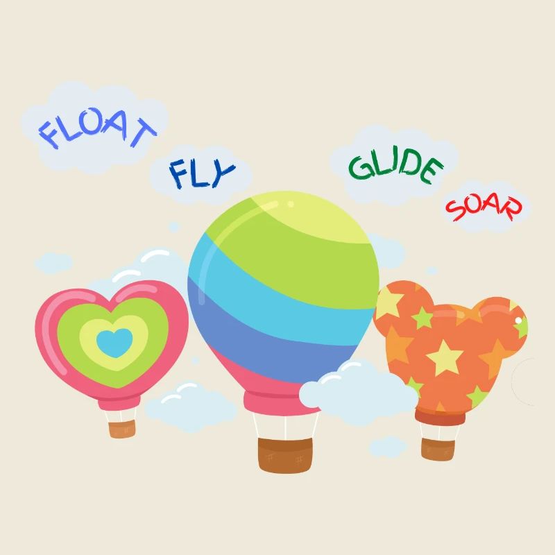Float Fly Glide Soar Balloons - Kids T-Shirt